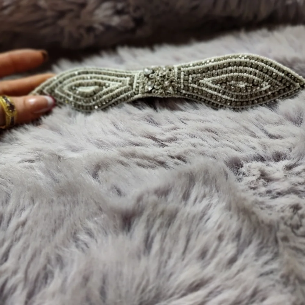 Vintage Rhinestone Pearl Beaded Headbands Set of 3